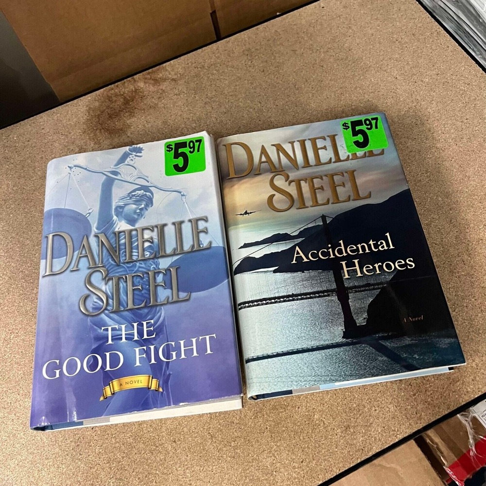 Lot‎ of 2 Danielle Steel, The Good Fight and Accident Heroes Hardcover Book